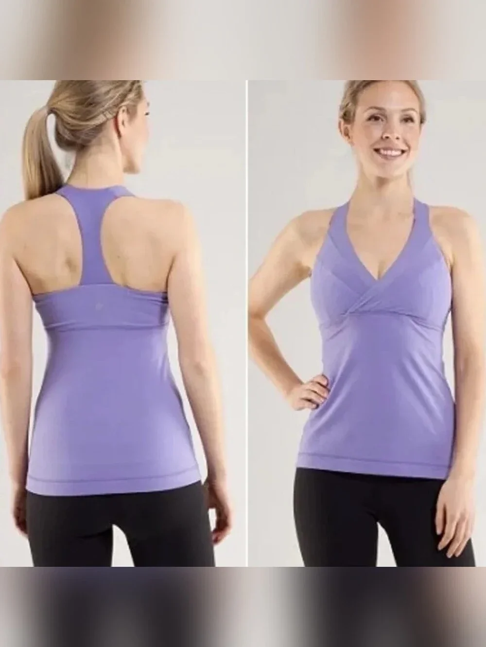 lululemon athletica Lavender V-Neck Racerback Tank